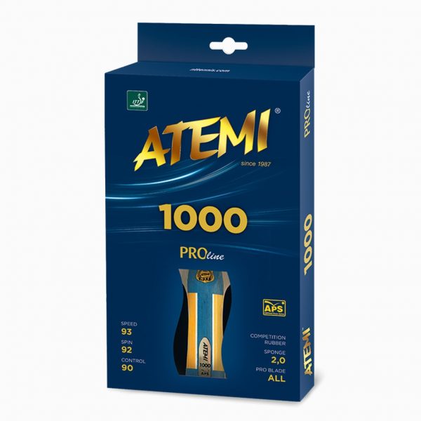 Ракетка для настільного тенісу ATEMI 1000 PRO анатомічна