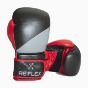 Боксерські рукавиці RE:FLEX BXG-1600 шкіряні чорно-червоні